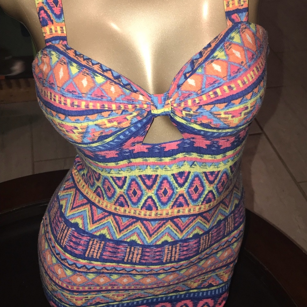 Bodycon Dress Aztec Design Size XS